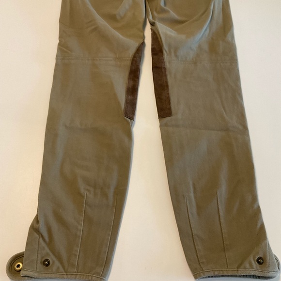 Ralph Lauren Hunt/Equestrian Pants, Suede Leg Shields, Snap Hem, Loops, Tan, Sz2 - Picture 7 of 16